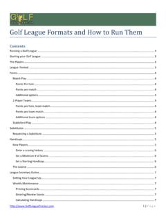 Golf League Formats and How to Run Them