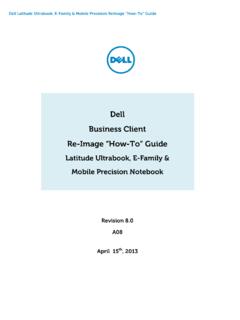 Dell Business Client Re-Image “How To” Guide