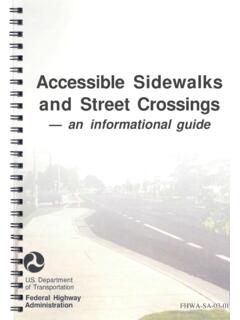 Accessible Sidewalks and Street Crossings
