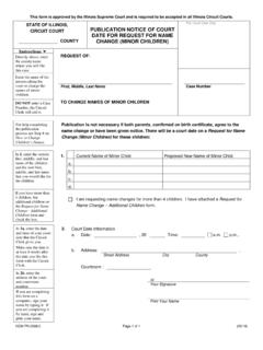 This form is approved by the Illinois Supreme Court and is ...
