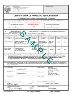 CERTIFICATION OF FINANCIAL RESPONSIBILITY