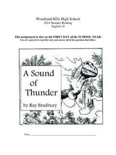 A Sound of Thunder - Woodland Hills School District