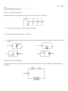 2712 - 1 - Page 1 Name: Series and Parallel Circuits ...