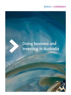 Doing business and investing in Australia - Allens