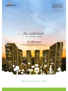 Oberoi Realty Limited - Annual Report 2021 - Color Pages