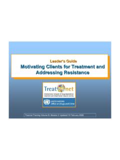 Motivating Clients for Treatment and Addressing Resistance