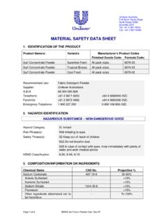 MATERIAL SAFETY DATA SHEET - General Sanitation
