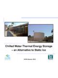 Chilled Water Thermal Energy Storage –– an Alternative to ...