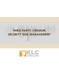 Third Party Security Risk Management - KLC …