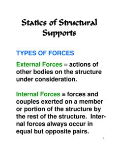 Statics of Structural Supports - University of Kentucky