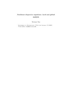 Nonlinear dispersive equations: local and global analysis