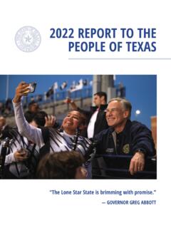 2022 REPORT TO THE PEOPLE OF TEXAS