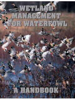 Wetland Management For Waterfowl Handbook - USDA