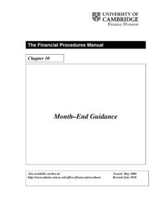 The Financial Procedures Manual - University of Cambridge