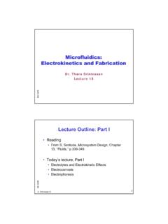 Microfluidics: Electrokinetics and Fabrication