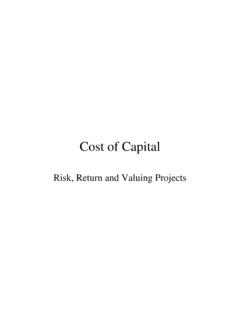 Cost of Capital - Columbia University