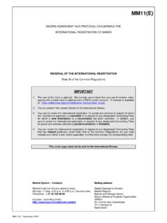 Form MM11 (Madrid Agreement Concerning the …