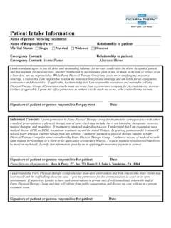 Patient Intake Information - parryptgroup.com
