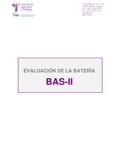 EVALUACI&#211;N DE LA BATER&#205;A BAS-II - COP