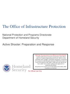 Active Shooter: Preparation and Response