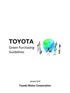 TOYOTA Green Purchasing Guidelines