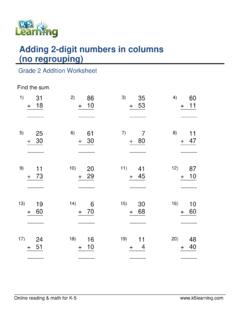 Adding 2-digit numbers in columns (no regrouping)