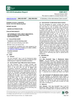 ICC-ES Evaluation Report ESR-3517 - Barsplice …
