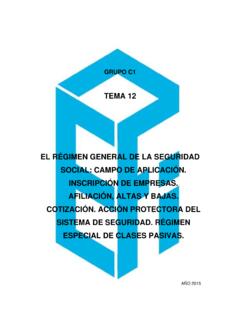 TEMA 12 EL R&#201;GIMEN GENERAL DE LA SEGURIDAD SOCIAL: …