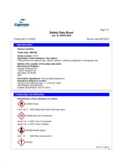 Page 1/11 Safety Data Sheet - Cayman Chemical Company