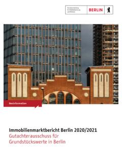 Immobilienmarktbericht Berlin 2020/2021 Gutachterausschuss ...