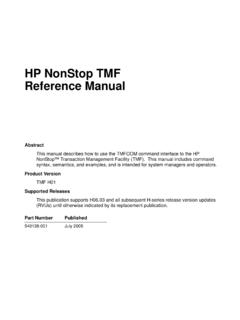 TMF Reference Manual - NonStopTools
