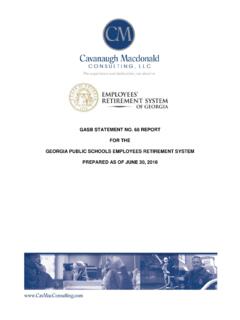 GASB STATEMENT NO. 68 REPORT FOR THE GEORGIA PUBLIC ...