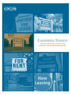 California Tenants A guide to Residential Tenants' and ...