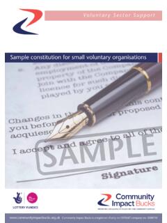 Sample constitution for small voluntary organisations