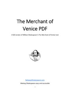 The Merchant of Venice PDF - No Sweat Shakespeare