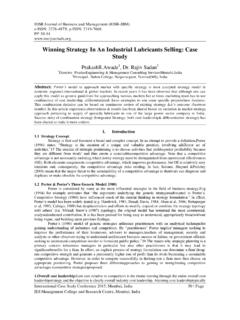 Winning Strategy In An Industrial Lubricants Selling: Case ...