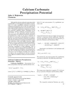 Calcium Carbonate Precipitation Potential - …