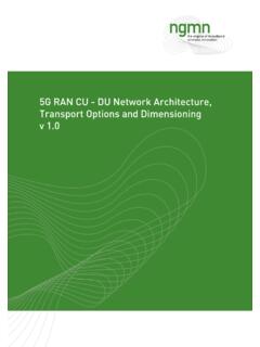 5G RAN CU - DU Network Architecture, Transport Options …