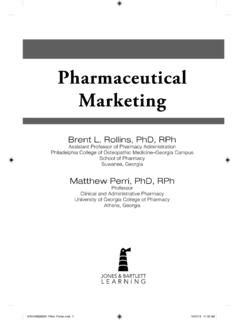 Pharmaceutical Marketing - Jones &amp; Bartlett Learning