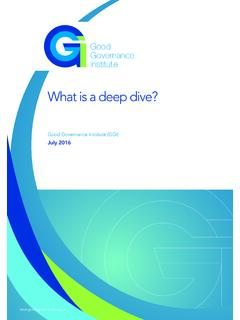 What is a Deep Dive? - Good Governance Institute