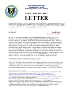 INDUSTRIAL SECURITY LETTER