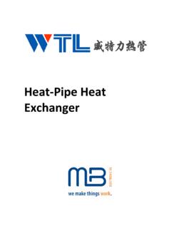 Heat-Pipe Heat Exchanger - MB Electronic