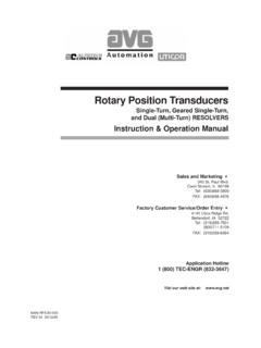 Rotary Position Transducers - Autotech Controls