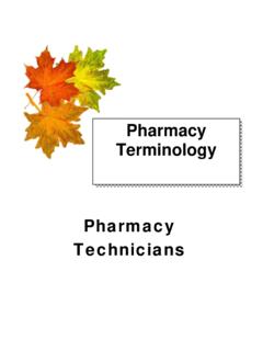 Pharmacy - Terminology - Phil's Site