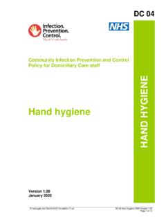 Hand hygiene HAND HYGIENE - Infection Prevention Control