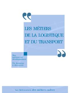 LES M&#201;TIERS DE LA LOGISTIQUE ET DU TRANSPORT