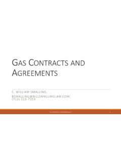 GAS CONTRACTS AND AGREEMENTS