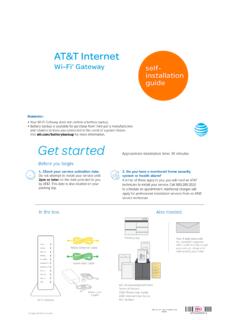 AT&amp;T Internet Wi-Fi Gateway Self-installation guide ...