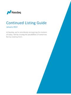 Continued Listing Guide - Nasdaq