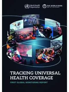 TRACKING UNIVERSAL HEALTH COVERAGE - WHO